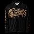 Men’s Graffiti Bomber Jacket – Gold Scriptkonz | Hip - Hop Streetwear Jacket - Stykonz Graffiti Streetwear